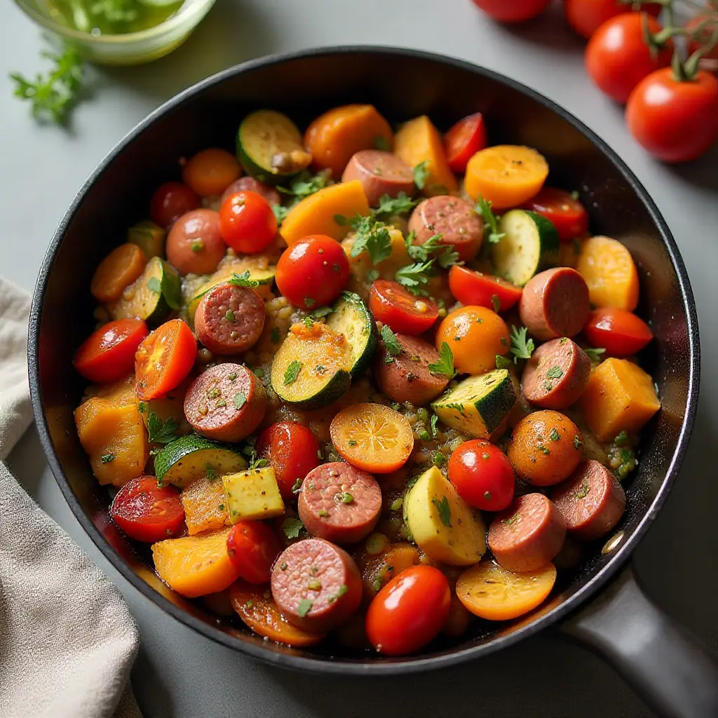 Autumn Ratatouille with Hillshire Farm Smoked Sausage