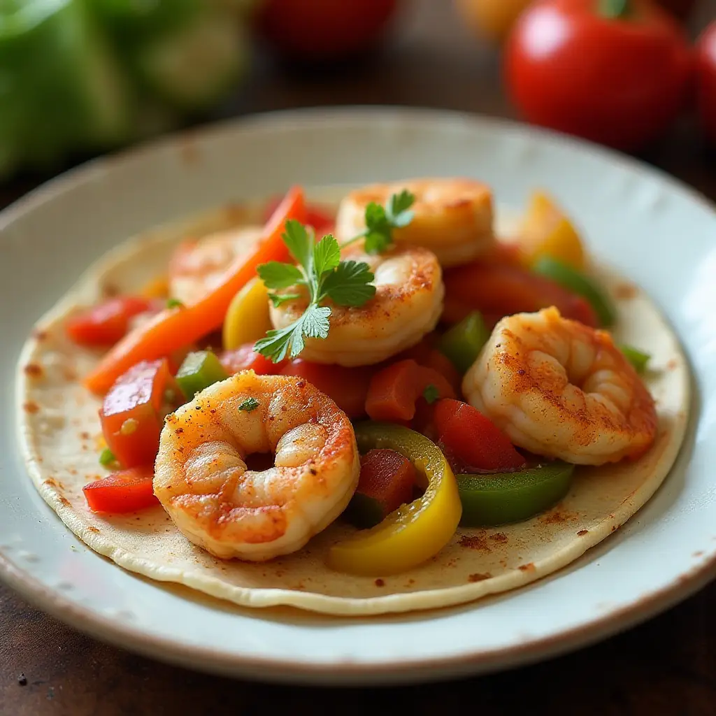 Air Fryer Shrimp Fajitas