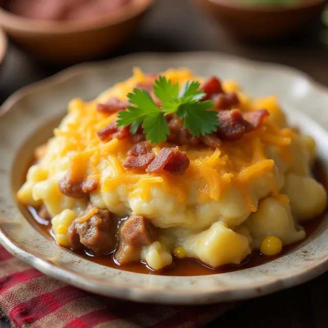 Cowboy Mashed Potato Casserole