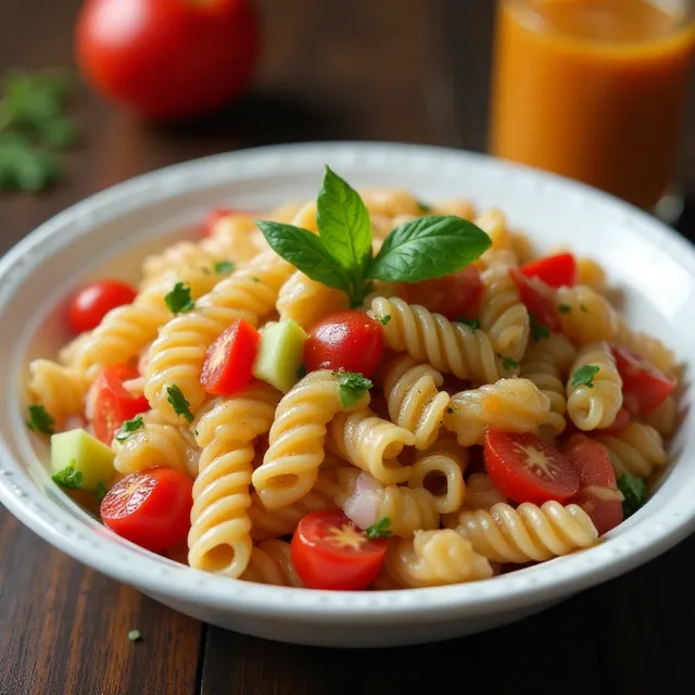 Easy Rainbow Pasta Salad