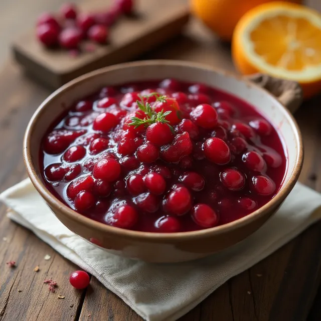 Cranberry Sauce with Orange Juice and Brown Sugar