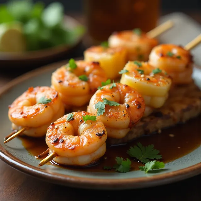 Teriyaki Grilled Shrimp Skewers
