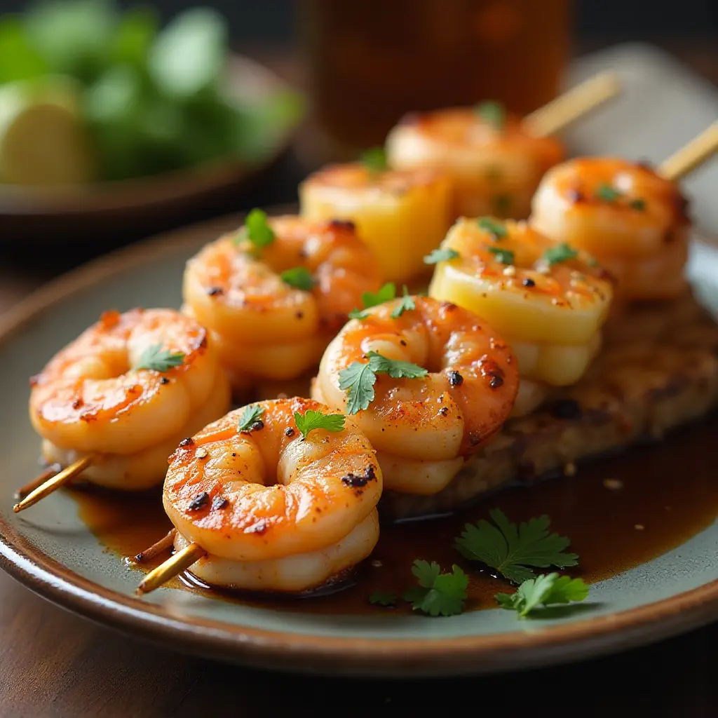 Teriyaki Grilled Shrimp Skewers