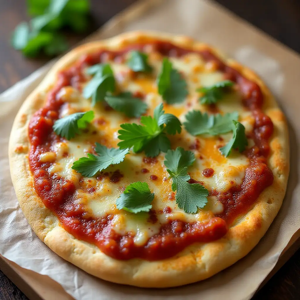 Keto Fathead Pizza with Chorizo and Salsa