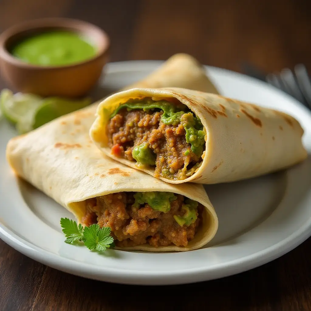 Air Fryer Chile Verde Burritos