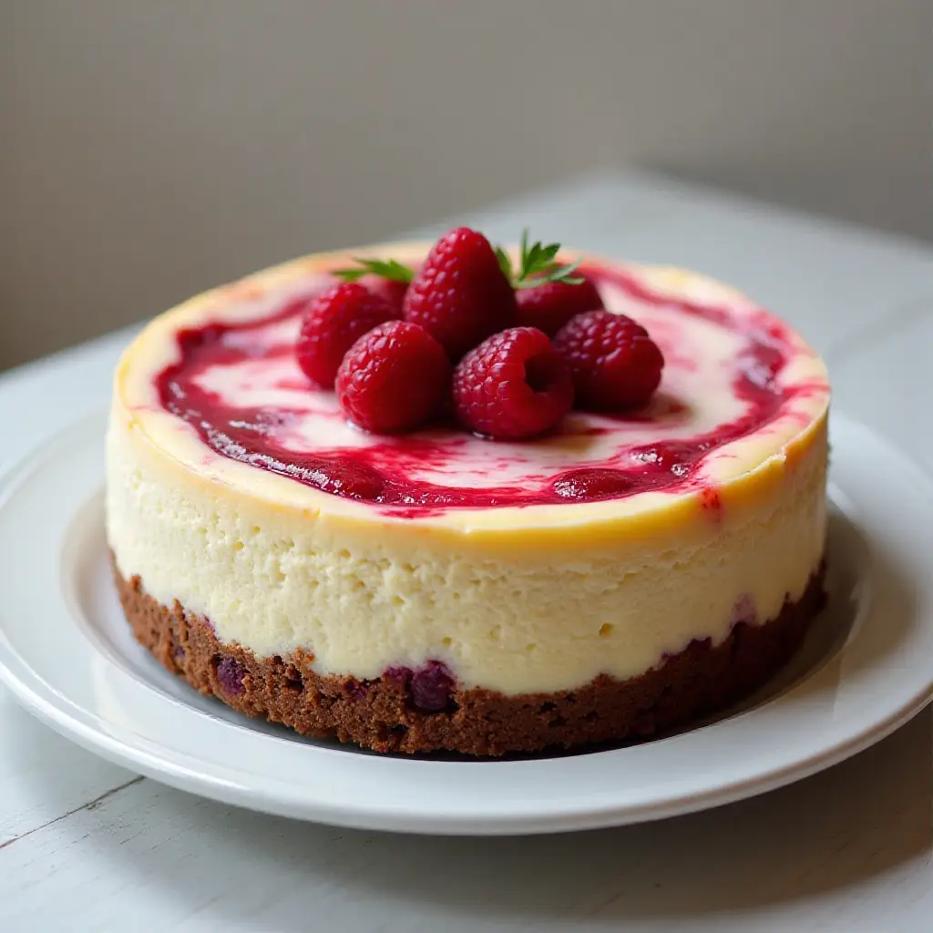White Chocolate Raspberry Cheesecake