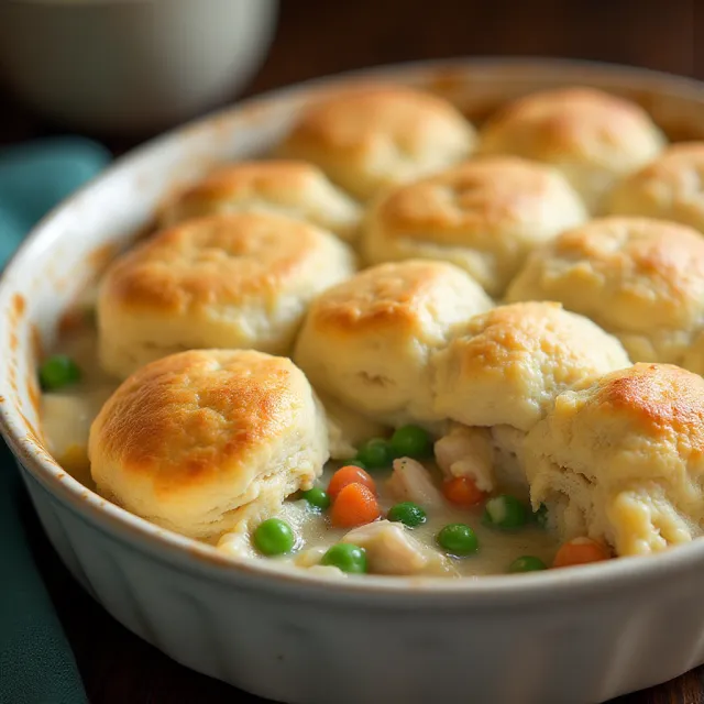 Mom's Fabulous Chicken Pot Pie with Biscuit Crust