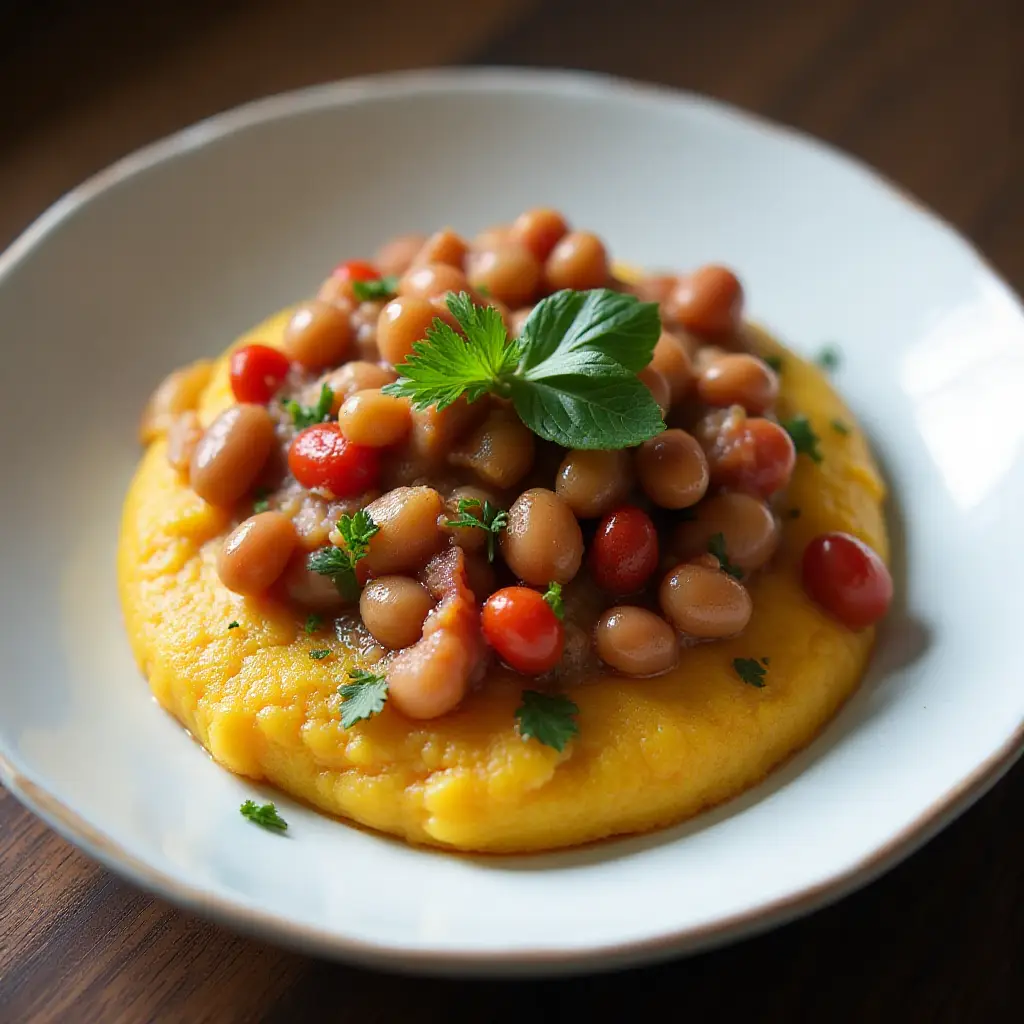 Calzagatti (Pan-Fried Polenta and Beans)