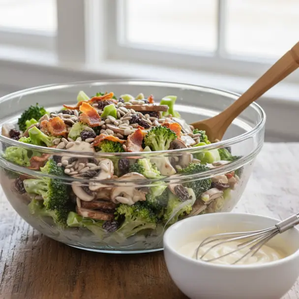 Mushroom Broccoli Salad