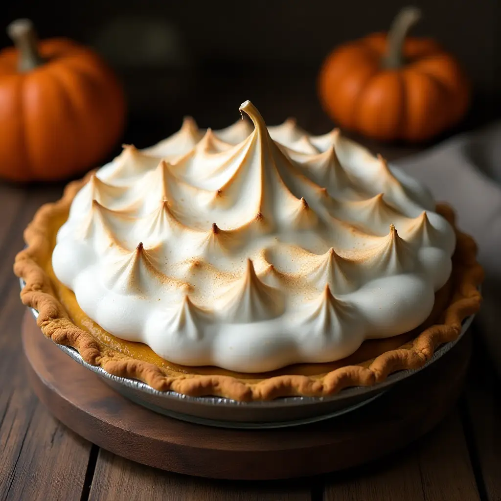 Pumpkin Pie with Vanilla Meringue