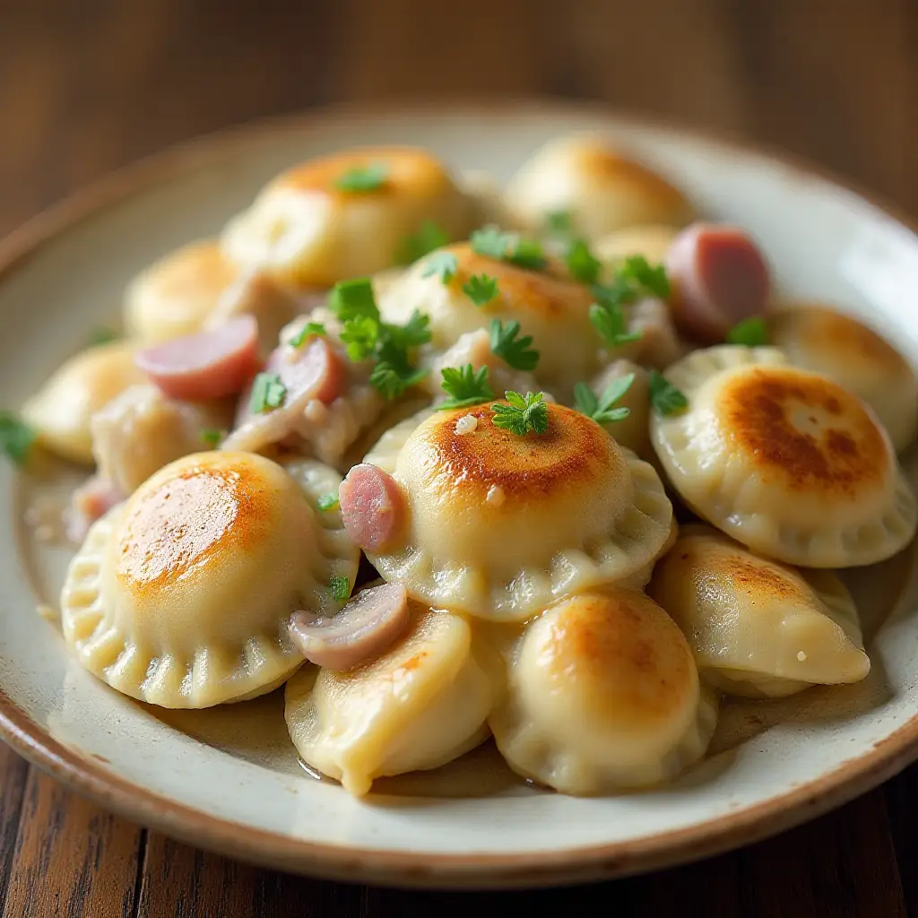 Ham and Pierogies