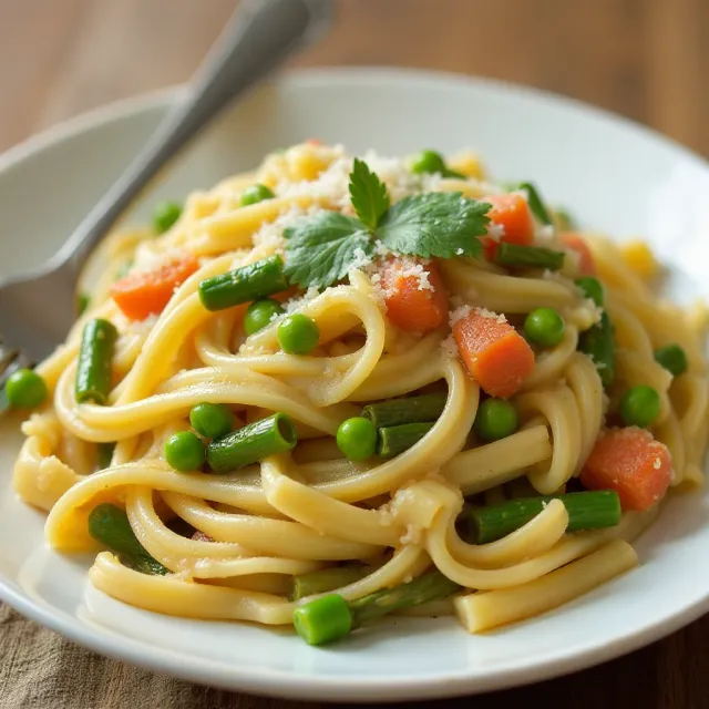 Pasta Primavera with Lemon Caper Sauce
