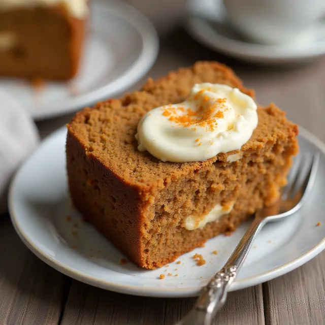 Carrot Cake with Bourbon Cheesecake Swirl