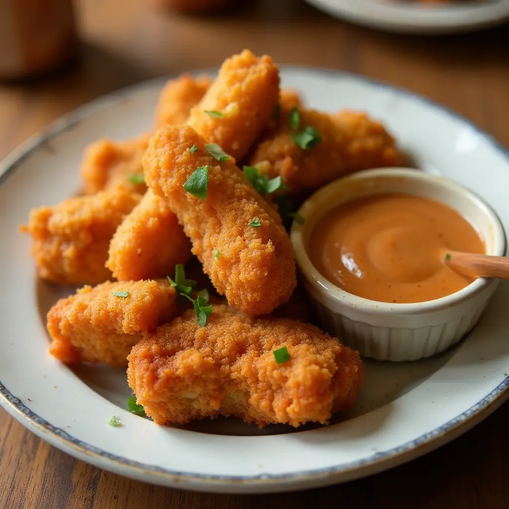 Copycat Chicken Crispers with Honey Chipotle Dipping Sauce