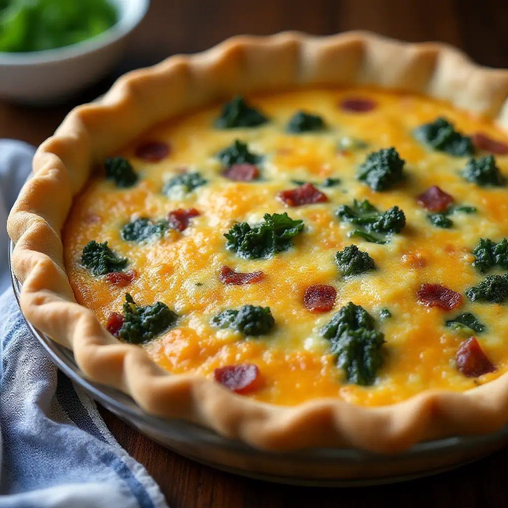 Cheesy Kale Quiche