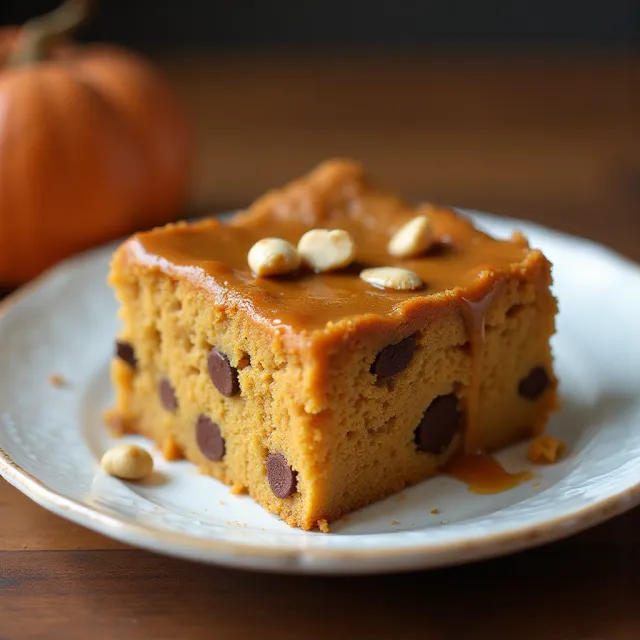 Caramel-Pumpkin Blondies