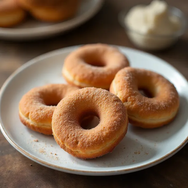 Air-Fried Cinnamon and Sugar Doughnuts