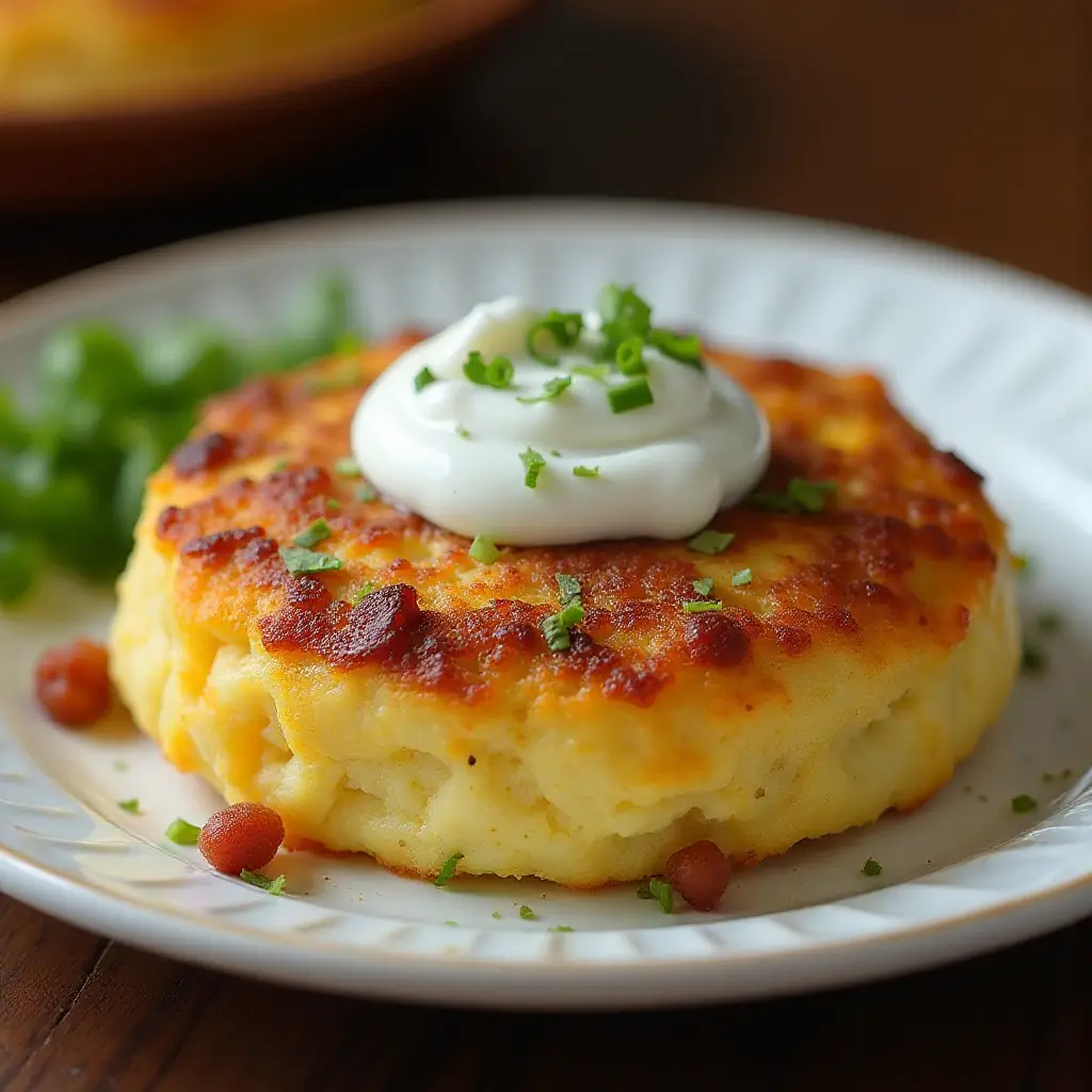 Loaded Mashed Potato Cakes