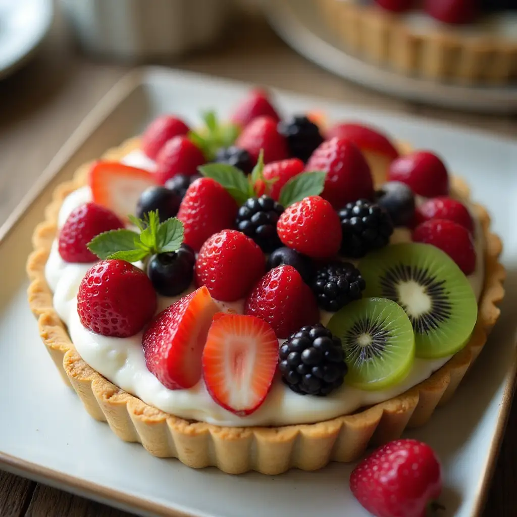 Fresh Fruit Tart with Mascarpone