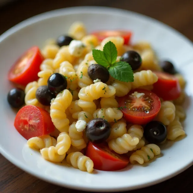 Orzo and Tomato Salad with Feta Cheese