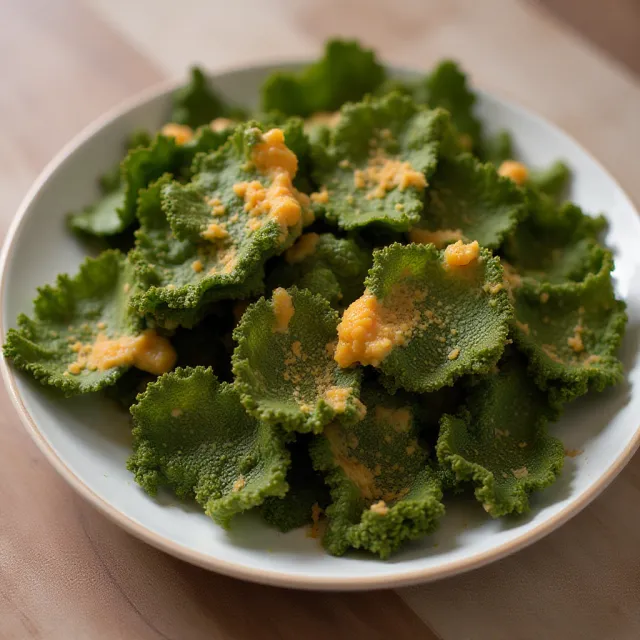 Raw Cashew Cheesy Kale Chips