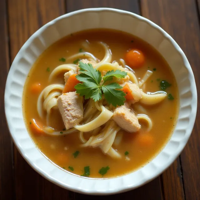 Grandma's Chicken Soup with Homemade Noodles