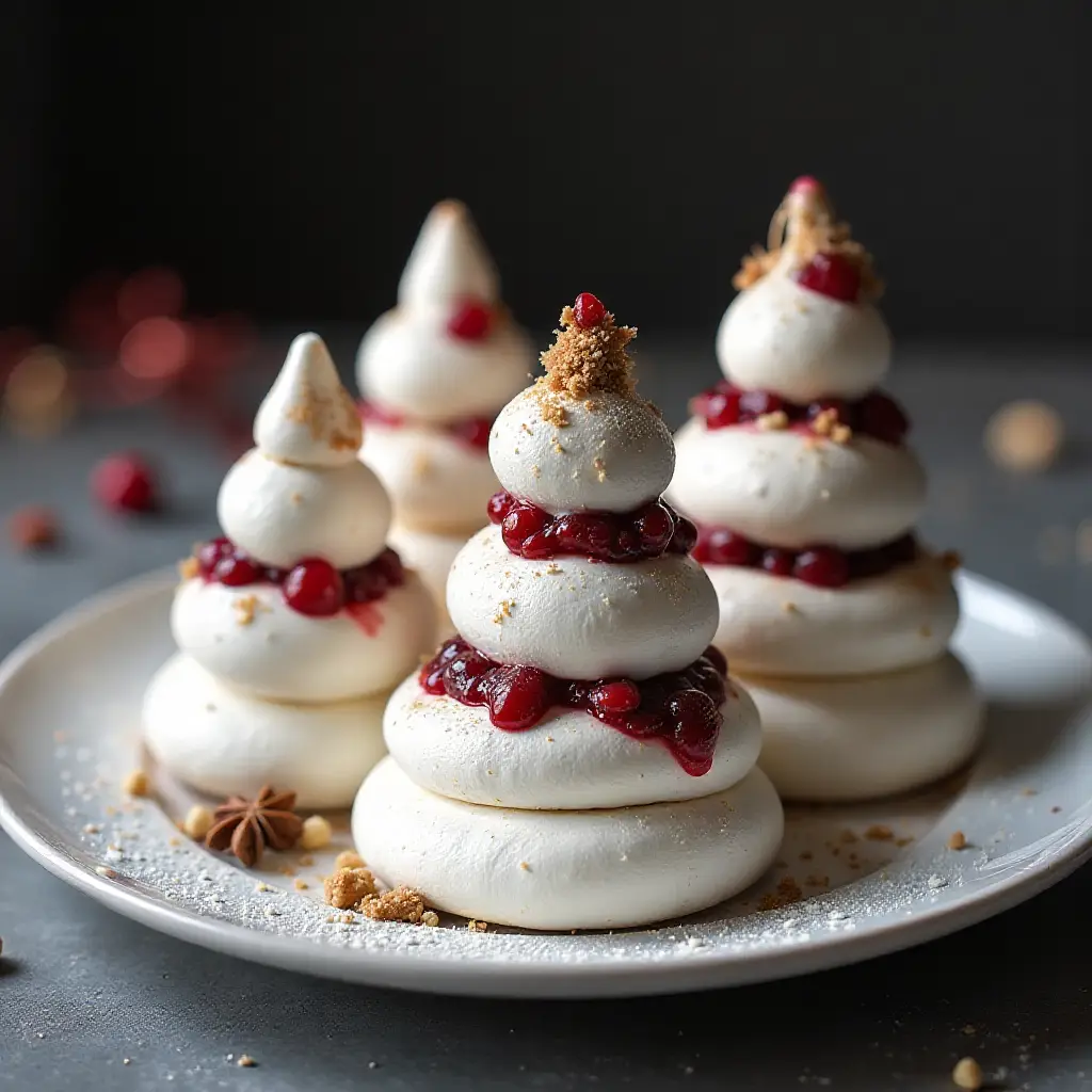 Pavlova Christmas Trees