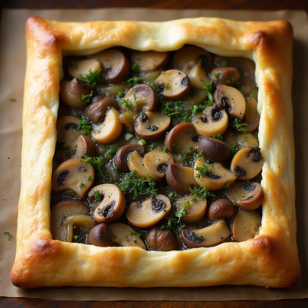 Puff Pastry Mushroom Tart