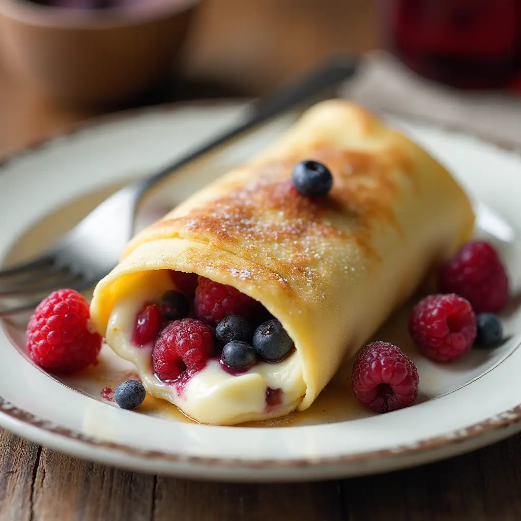 Cheesecake Crepe Roll-Ups