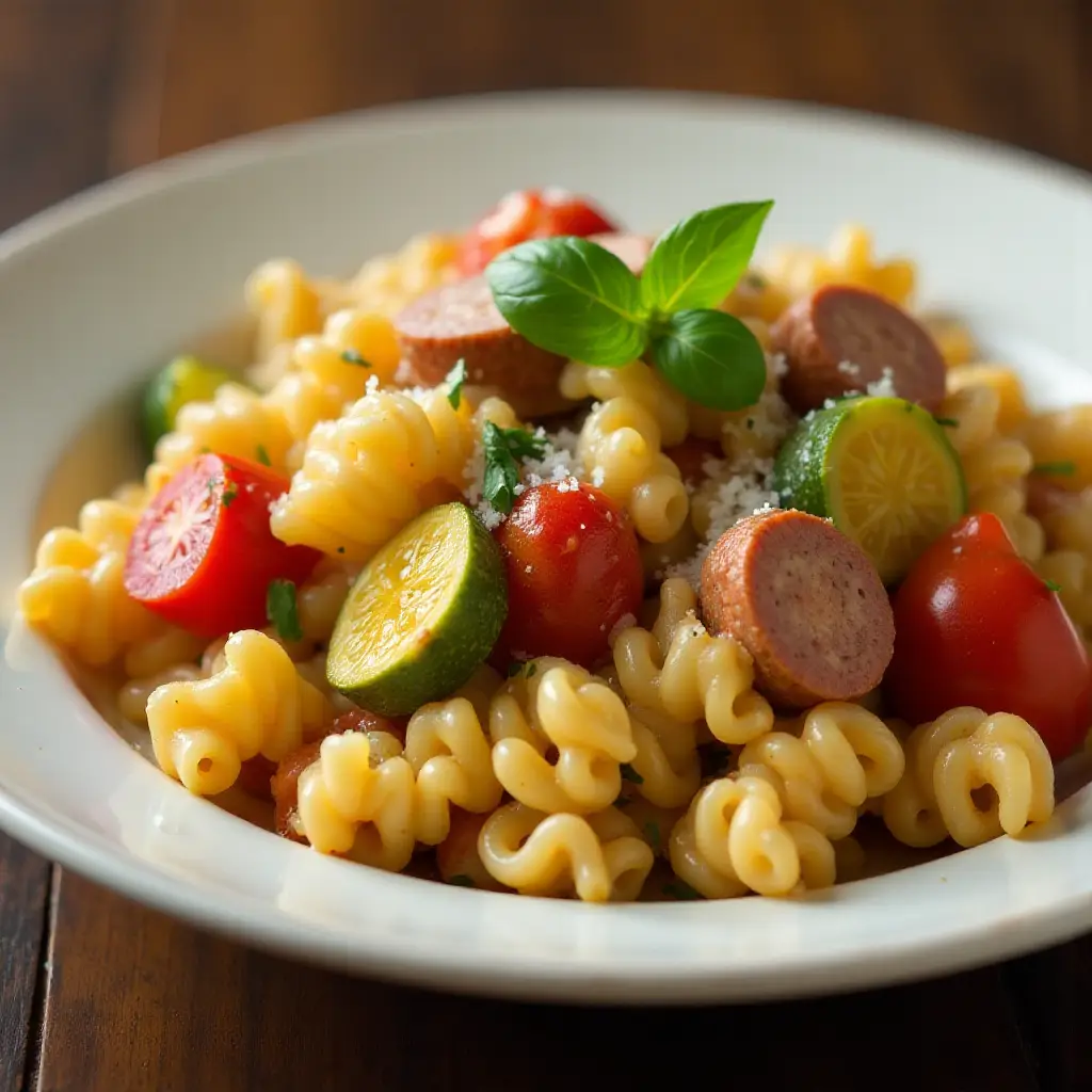 Pasta Primavera with Italian Turkey Sausage