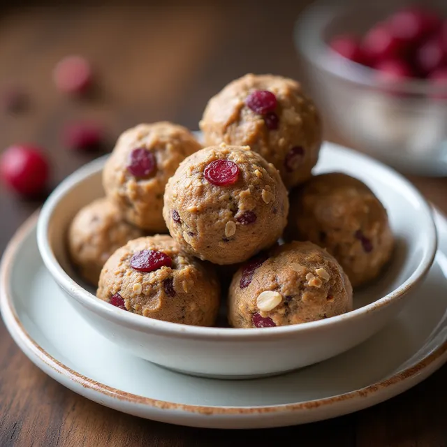 No-Bake Cranberry-Pecan Energy Balls