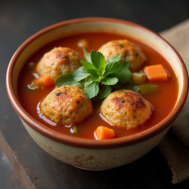 Mexican Chicken Meatball Soup (Sopa de Albóndigas de Pollo)