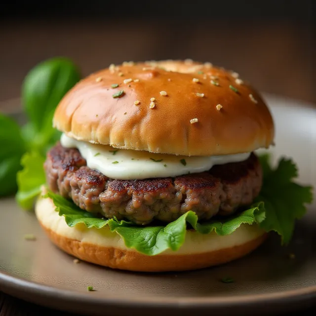 Goat Cheese-Stuffed Lamb Burgers