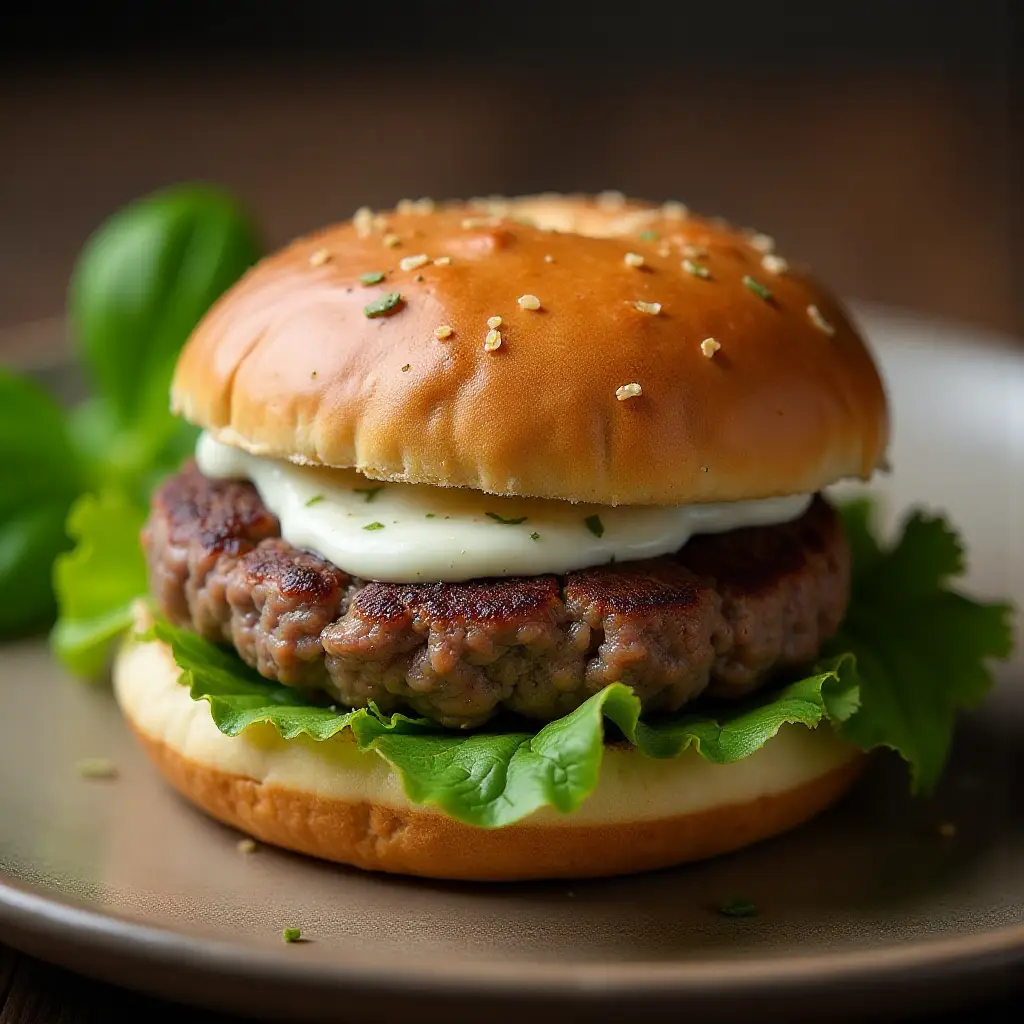 Goat Cheese-Stuffed Lamb Burgers