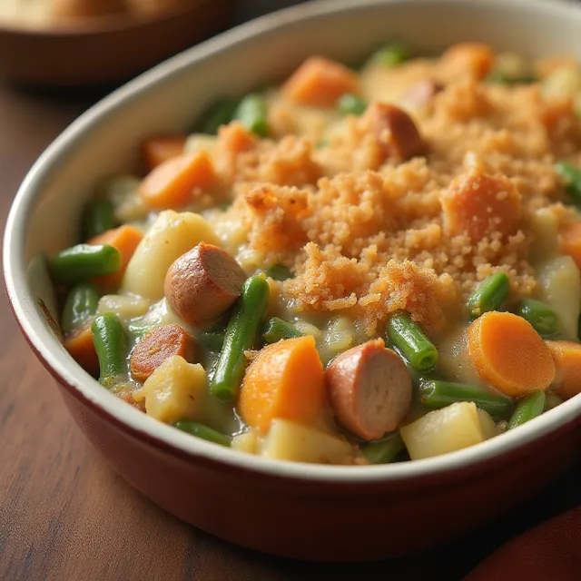 Sausage Green Bean Potato Casserole
