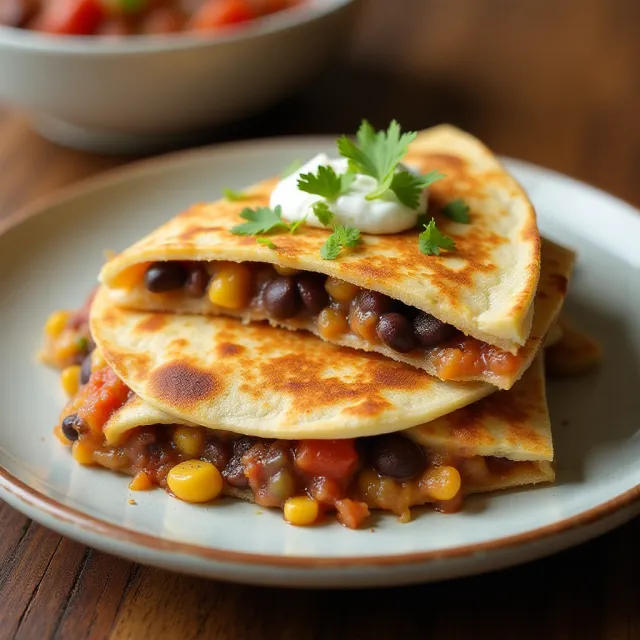 Black Bean and Corn Quesadillas