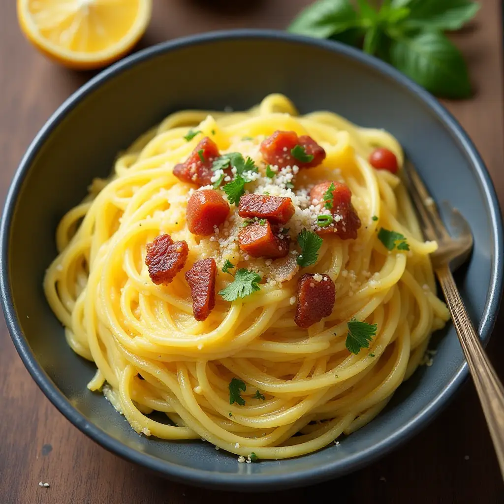 Keto Spaghetti Squash Carbonara
