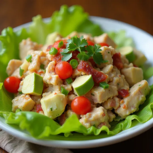 Chicken Salad with Bacon, Lettuce, and Tomato