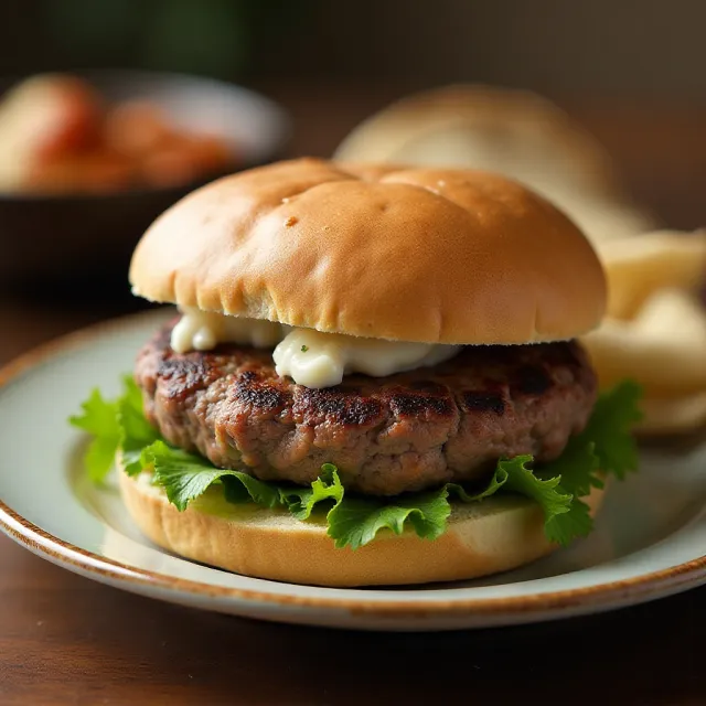 Grilled Spicy Lamb Burgers