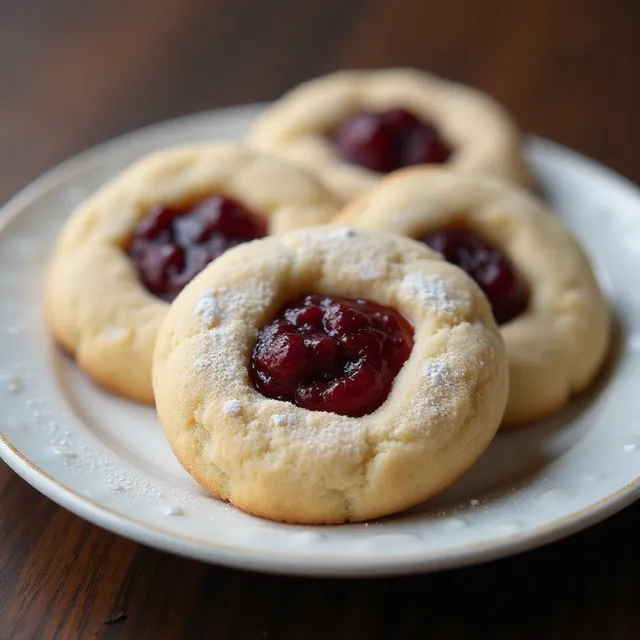 Cranberry Linzer Cookies