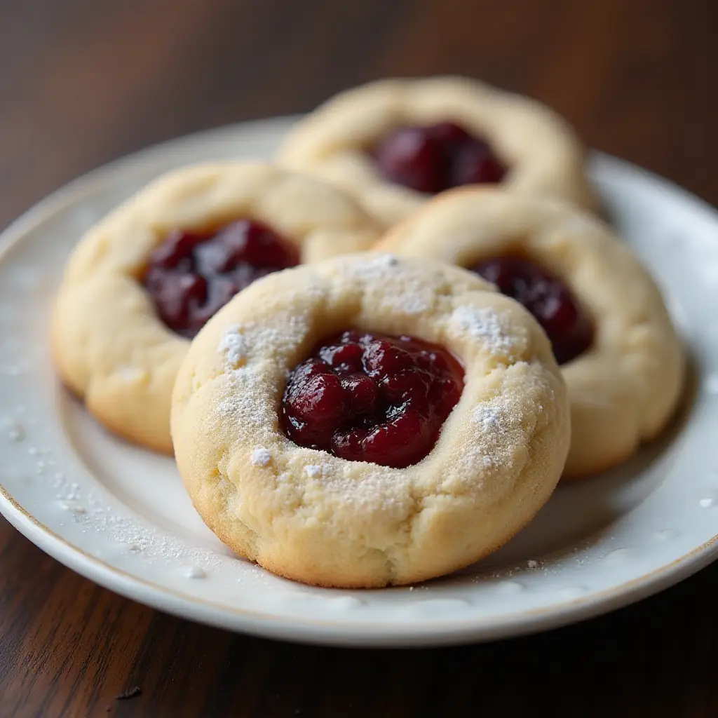Cranberry Linzer Cookies
