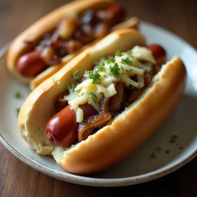 French Onion Hotdogs