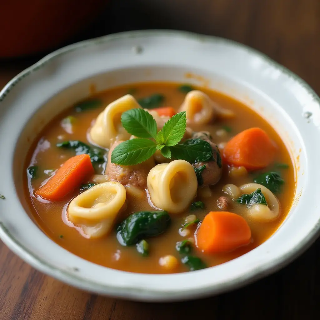 Creamy Sausage Tortellini Soup