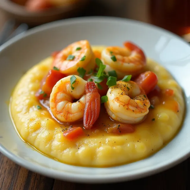 Creamy Southern Shrimp and Cheese Grits
