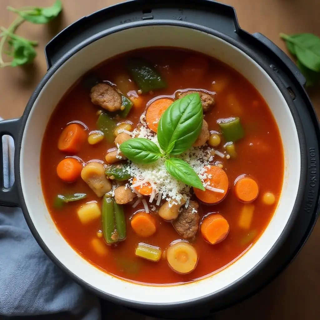 Instant Pot Hearty Minestrone Soup