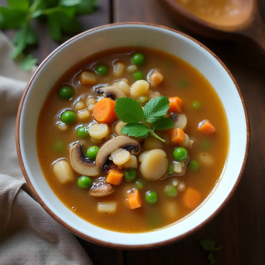 Mushroom and Farro Soup