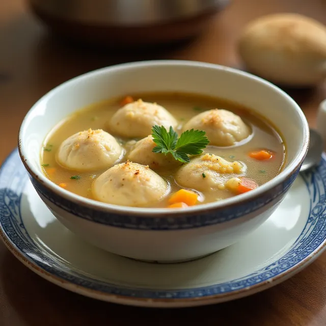 Passover Soup with Chicken Dumplings