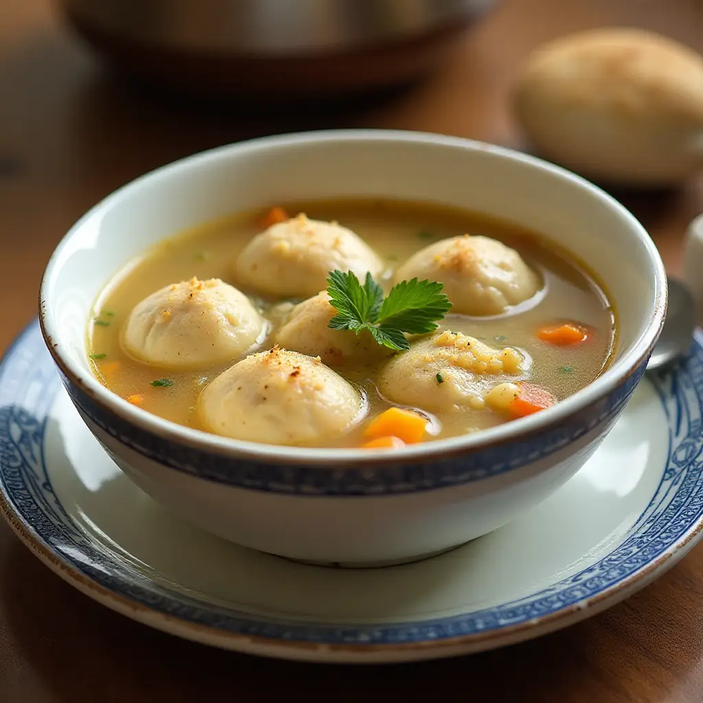 Passover Soup with Chicken Dumplings