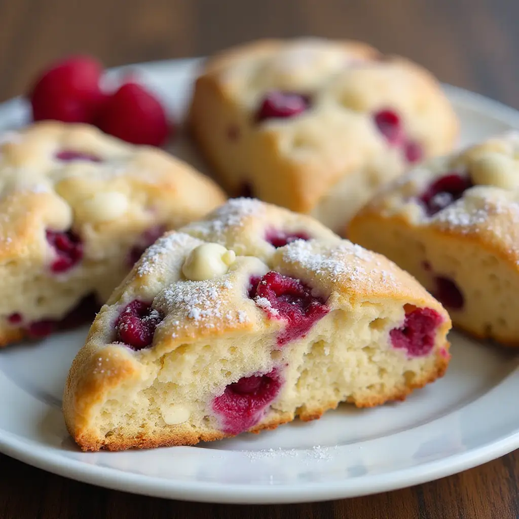White Chocolate-Raspberry Scones