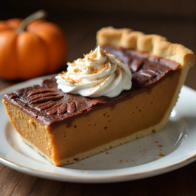 Chocolate Pumpkin Pecan Pie